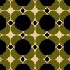 Orla Kiely Wallpaper-Atomic Flower Khaki Wallpaper