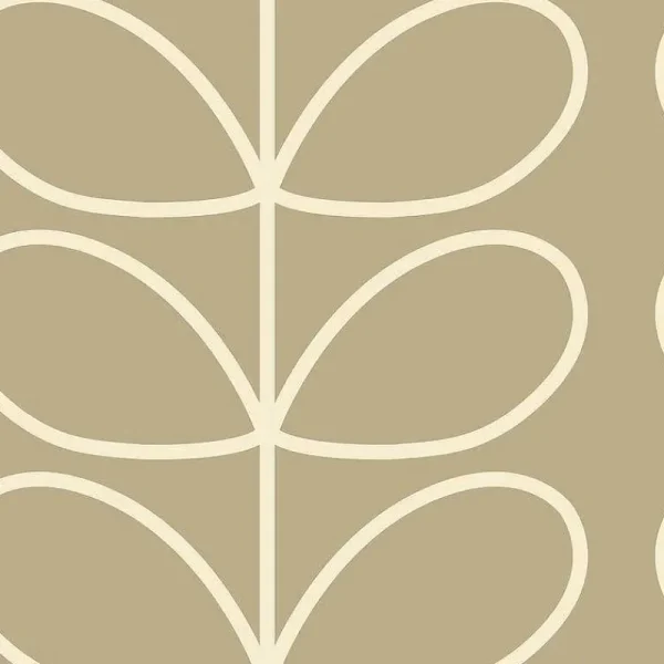 Orla Kiely Wallpaper-Giant Linear Stem Stone Wallpaper