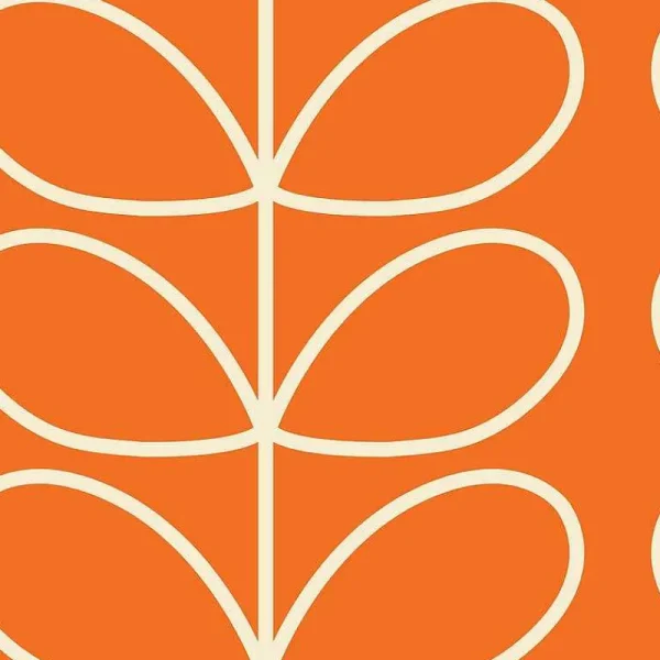 Orla Kiely Wallpaper-Giant Linear Stem Tomato Wallpaper