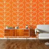 Orla Kiely Wallpaper-Giant Linear Stem Tomato Wallpaper