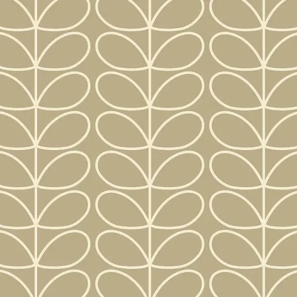 Orla Kiely Wallpaper-Linear Stem Stone Wallpaper