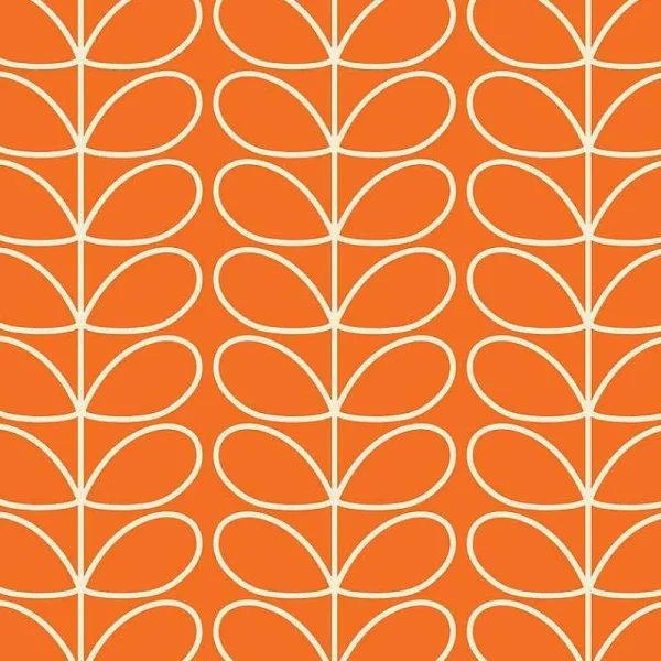 Orla Kiely Wallpaper-Linear Stem Tomato Wallpaper