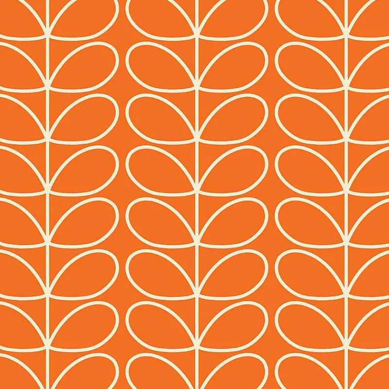 Orla Kiely Wallpaper-Linear Stem Tomato Wallpaper