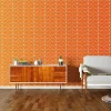 Orla Kiely Wallpaper-Linear Stem Tomato Wallpaper