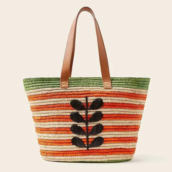 Orla Kiely Tote Bags-Monday Basket Bag