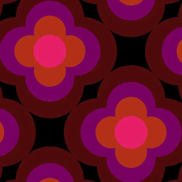 Orla Kiely Wallpaper-Radial Flower Wallpaper
